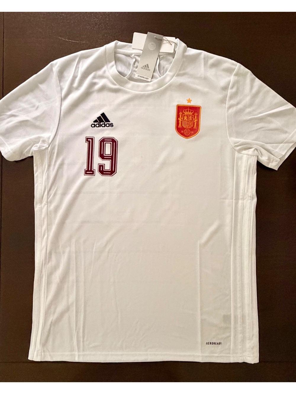 Lamine Yamal Spain Adidas White and Maroon details 2XL